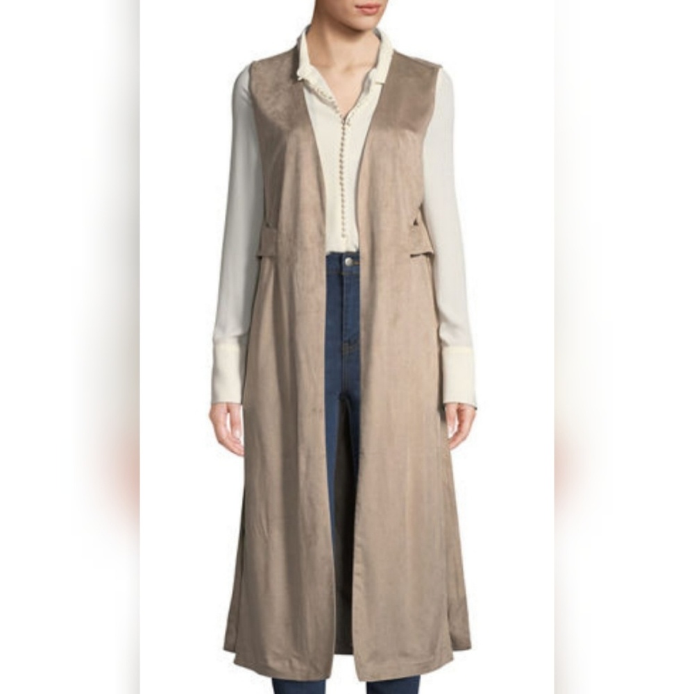 🆕️NWT. NEIMAN MARCUS Faux-Suede Duster Vest